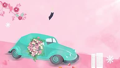 卡通风小清新简约浪漫婚礼电子相册AE模板视频的预览图